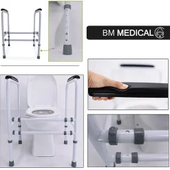 Bm Medical     Cadre de toilette autoportant - Bm Médical CT-50- Réglable en hauteur et en largeur