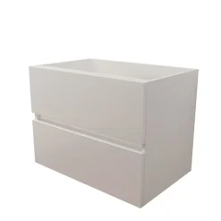 Cuisibane Caisson de salle de bain ROSALY INOX - 70 cm- Blanc- Plan vasque en