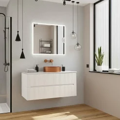 Ceramica Ceramia Nouveau meuble de salle de bain 120 cm, blanc cassé (CERAMIA-5OW120)* Meuble Sous-Vasque