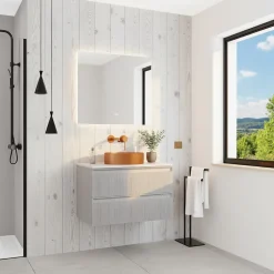 Ceramia Nouveau meuble de salle de bain 80 cm, gris perle (-3LG80)