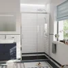 Ceramia PURA Porte de douche 120x195cm coulissante anticalcaire avec profilés Chrome brillant (CERAHP120C)* Porte De Douche