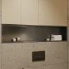 Ceramia Timeless Niche de Douche à encastrer, Acier Inoxydable 304, 120x28x10cm, Gun Métal brossé PVD* Niche De Salle De Bains