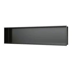 Ceramia Timeless Niche de Douche à encastrer, Acier Inoxydable 304, 120x28x10cm, Gun Métal brossé PVD* Niche De Salle De Bains
