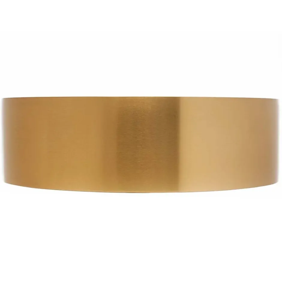 Ceramia Timeless Vasque à poser en Acier inoxydable, 38 x 38 x 11 cm sans trop-plein + Bonde, or brossé