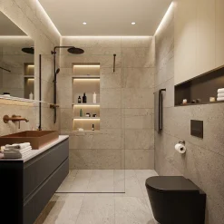 Ceramia Timeless Vasque à poser en Acier inoxydable 304, 55x38x11cm sans trop-plein + Bonde, Cuivre brossé PVD* Vasque À Poser