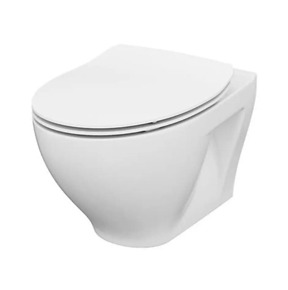 Cersanit Moduo cuvette suspendue sans bride avec abattant SoftClose, Blanc (K701-147-ECO)* Wc Suspendu