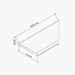 Tecnoprofils Champlat PVC Cellulaire 70 mm - Longueur 2.50 m - Lot de 5 - Blanc* Panneau Mural De Salle De Bains