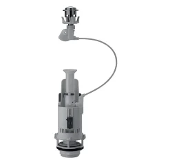 Flomasta Chasse d'eau + robinet flotteur à ouverture différé , double bouton poussoir + câble