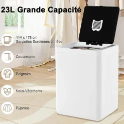 Giantex Chauffe-Serviettes 23 L,Ecran LED, Minuterie de 15 à 90 Min, pour Serviettes 114 x 178cm, Peignoirs, Couvertures, Blanc* Sèche-Serviettes Électrique