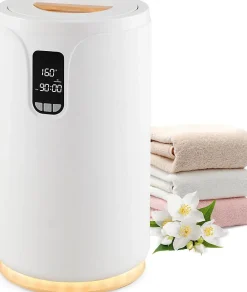 Giantex Chauffe-Serviettes 20L,avec Minuterie, 3 Lumière RGB et Verrouillage pour Spa, Peignoirs, Couvertures, Salle de Bain* Sèche-Serviettes Électrique