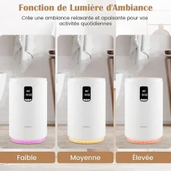 Giantex Chauffe-Serviettes 20L,avec Minuterie, 3 Lumière RGB et Verrouillage pour Spa, Peignoirs, Couvertures, Salle de Bain* Sèche-Serviettes Électrique