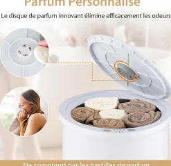 Giantex Chauffe-Serviettes Style Seau 23L, 3 Niveaux Chauffage 60-80Celsius & Minuterie 20-90min, Chauffe-Serviettes, Blanc* Sèche-Serviettes Électrique