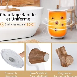 Giantex Chauffe-Serviettes Style Seau 23L, 3 Niveaux Chauffage 60-80Celsius & Minuterie 20-90min, Chauffe-Serviettes, Blanc* Sèche-Serviettes Électrique