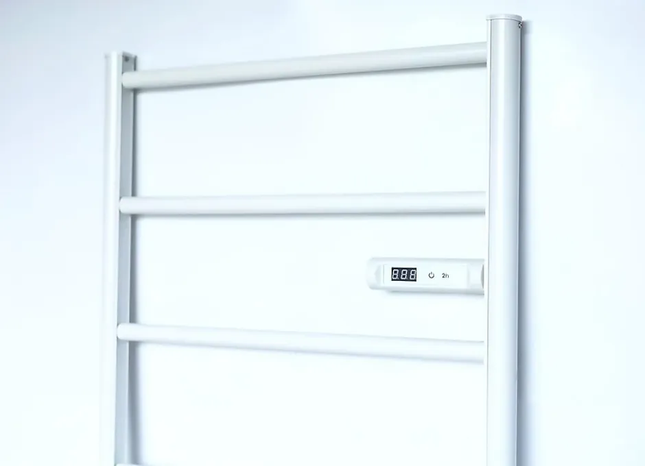 Chemin'Arte Sèche-Serviettes Blanc Design échelle 150cm - 250W - Thermostat électronique - Timer* Sèche-Serviettes Électrique