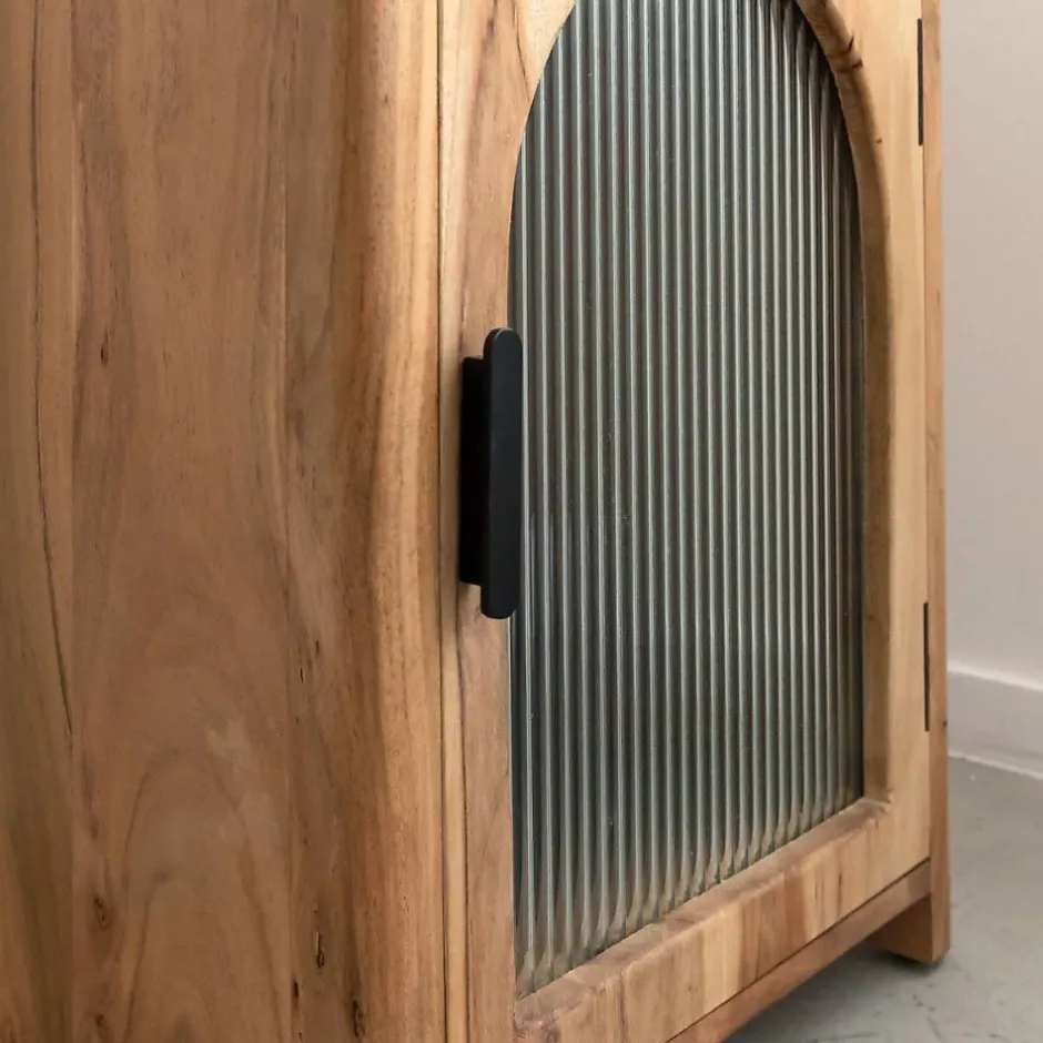 Made In Meubles Colonne 1 étagère en bois d'acacia Emyr
