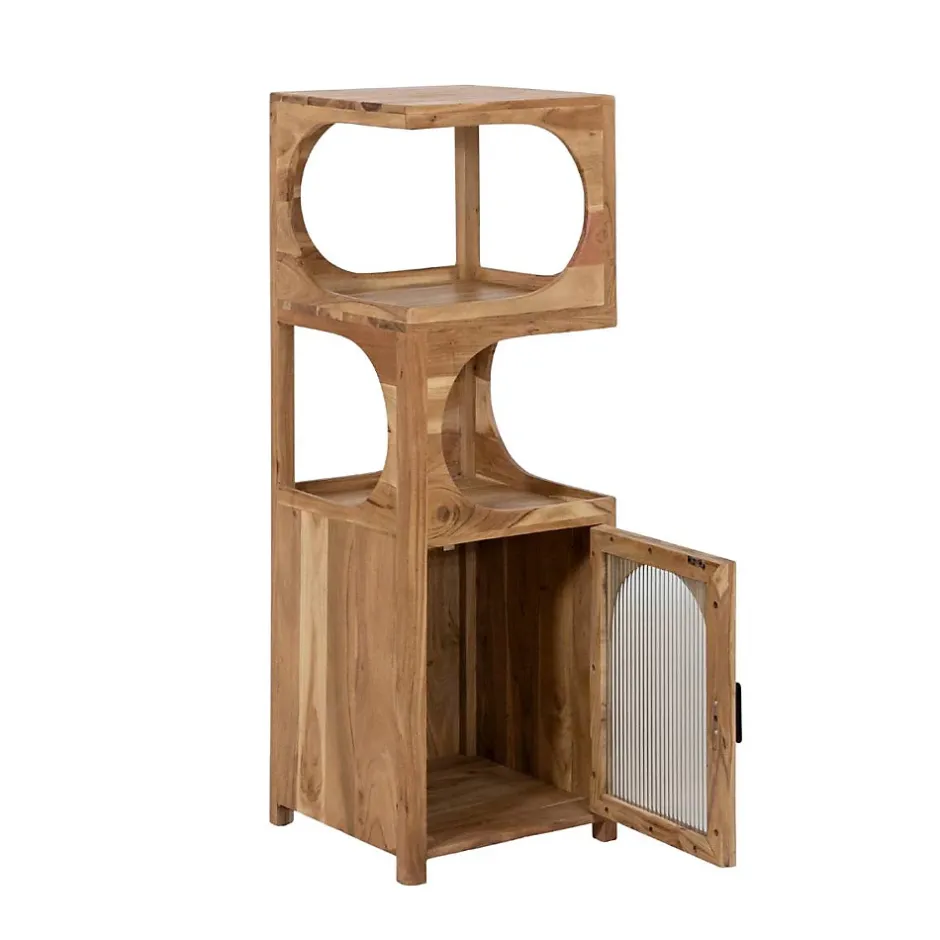 Made In Meubles Colonne 1 étagère en bois d'acacia Emyr
