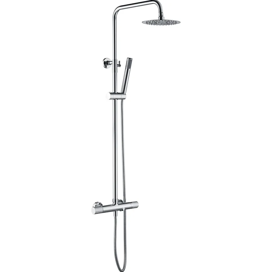 Imex Products Colonne baignoiredouche thermostatique chromee acier et laiton avec douchette plate anticalcaire* Colonne De Douche Encastrable