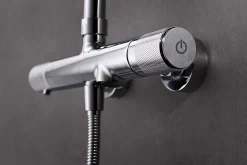 Imex Products Colonne baignoiredouche thermostatique chromee acier et laiton avec douchette plate anticalcaire* Colonne De Douche Encastrable