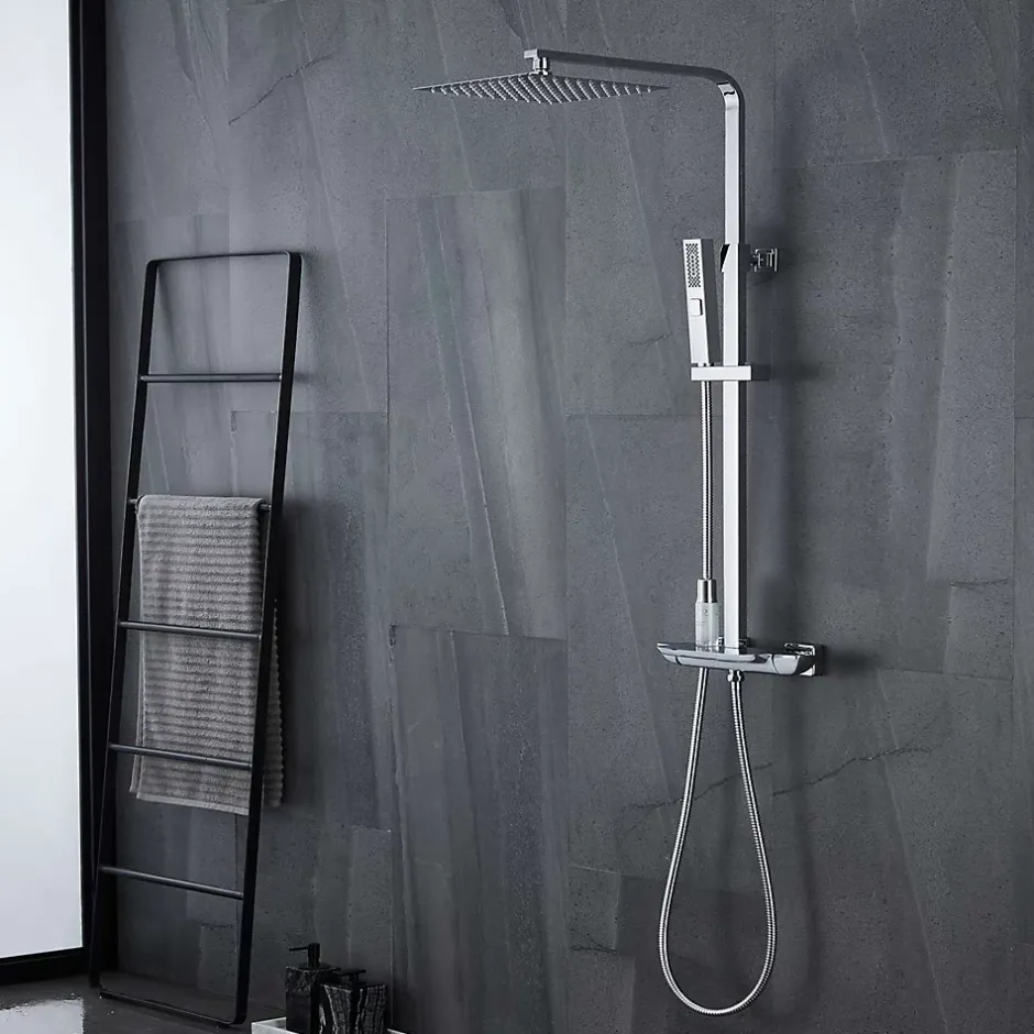 Poalgi Colonne bain douche mécanique avec barre extensible SKY BATH chromé série JOY* Colonne De Douche Mécanique
