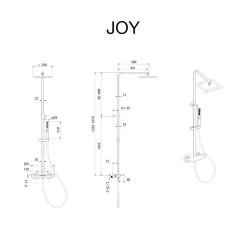 Poalgi Colonne bain douche mécanique avec barre extensible SKY BATH chromé série JOY* Colonne De Douche Mécanique