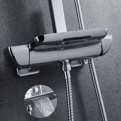 Poalgi Colonne bain douche mécanique avec barre extensible SKY BATH chromé série JOY* Colonne De Douche Mécanique