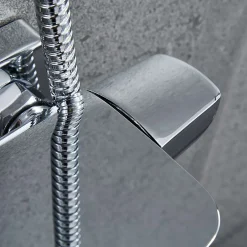 Poalgi Colonne bain douche mécanique avec barre extensible SKY BATH chromé série JOY* Colonne De Douche Mécanique