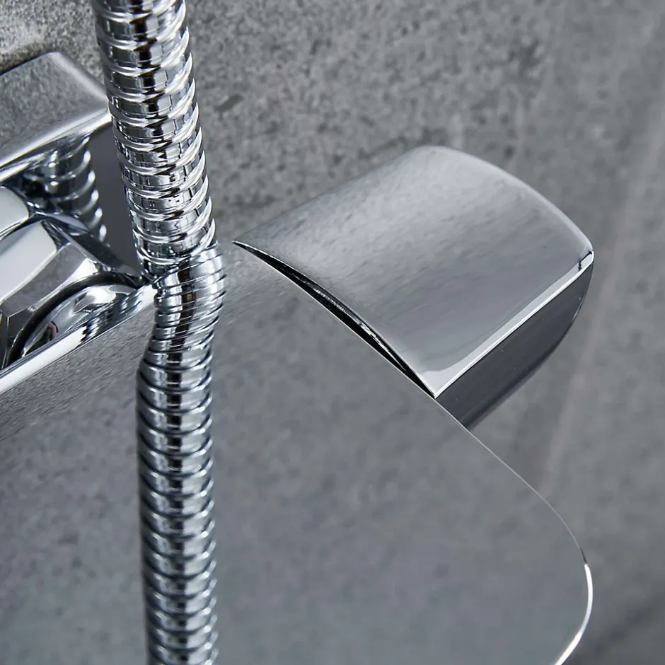 Poalgi Colonne bain douche mécanique avec barre extensible SKY BATH chromé série JOY* Colonne De Douche Mécanique