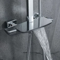 Poalgi Colonne bain douche mécanique avec barre extensible SKY BATH chromé série JOY* Colonne De Douche Mécanique