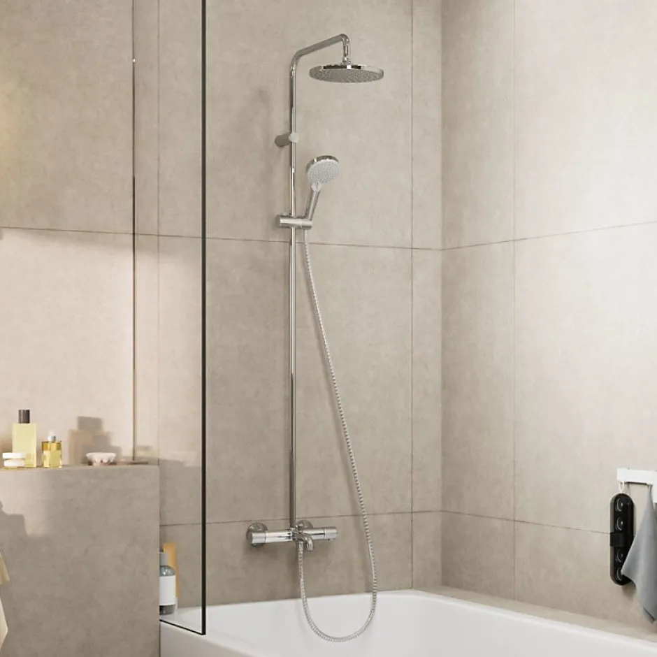 Hansgrohe Colonne bain douche thermostatique Vernis Blend 200 chromé* Colonne De Baignoire