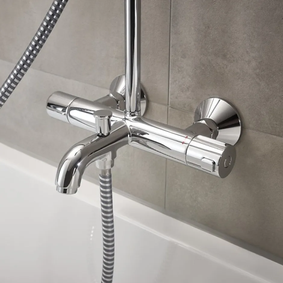 Hansgrohe Colonne bain douche thermostatique Vernis Blend 200 chromé* Colonne De Baignoire