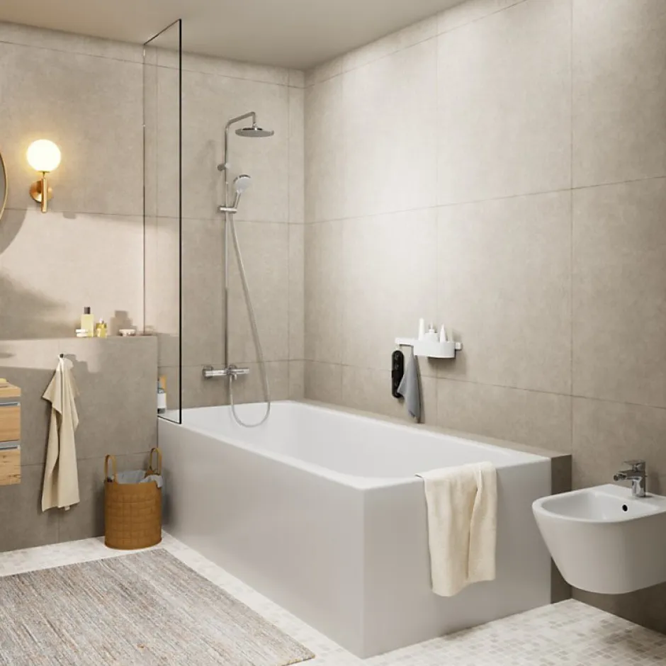 Hansgrohe Colonne bain douche thermostatique Vernis Blend 200 chromé* Colonne De Baignoire