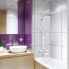 Valentin Colonne bain douche thermostatique avec tablettes, pomme de tête, douchette et flexible, chrome, Touareg* Colonne De Baignoire