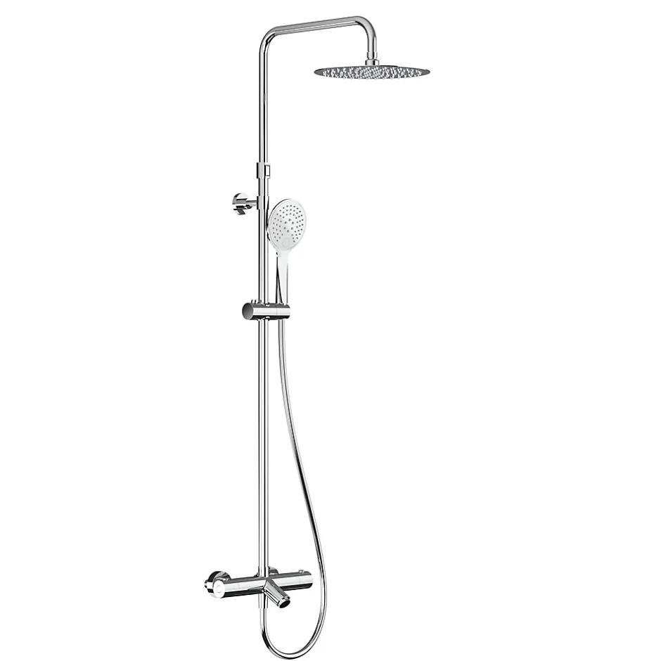 Kramer Colonne bain/douche douche thermostatique avec pommeau et douchette 3 jets, chrome, Colors