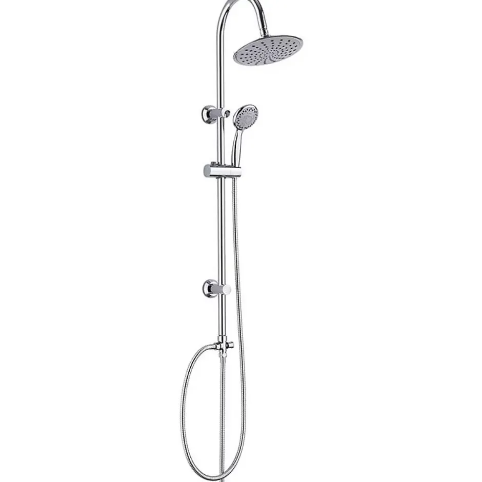 Autres Colonne Barre de douche chromee Tête douchette 4 jets entraxe reglable