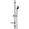 Autres Colonne Barre de douche chromee fixation reglable 70 cm douchette 1 jet mobile