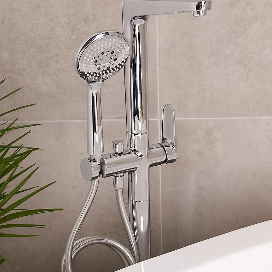 GoodHome Colonne de baignoire ilot Cavally* Robinet De Baignoire