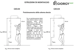 Laneri Colonne de douche pont avec pommeau douche cervical circulaire* Colonne De Douche Sans Robinetterie