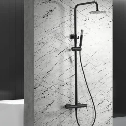 Imex Colonne de Douche Anti-Calcaire Noir Mat BDD038/NG