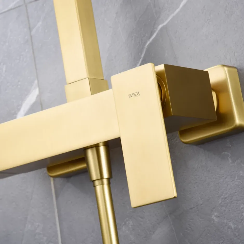 Imex Colonne de Douche Anti-Calcaire Or Brossé PISA BDP048/OC