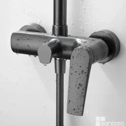Imex Colonne de Douche Anti-Calcaire Black Gun Métal DELOS BDD055/BGM* Colonne De Douche Mécanique