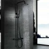 Imex Colonne de Douche Anti-Calcaire Noir Mat DINAMARCA BDR031/NG* Colonne De Douche Mécanique