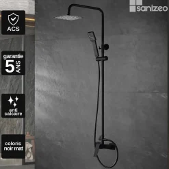 Imex Colonne de Douche Anti-Calcaire Noir Mat ART BDAR025/NG