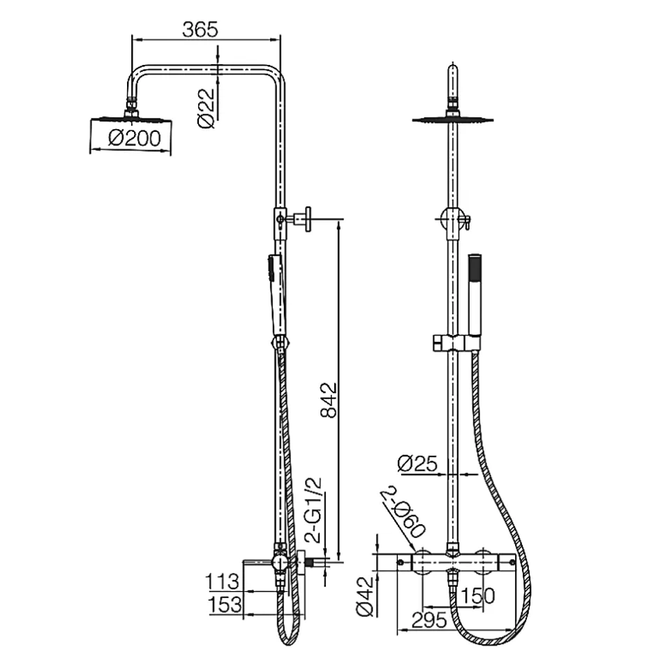 Imex Colonne de Douche Anti-Calcaire Chrome MONZA BDM039