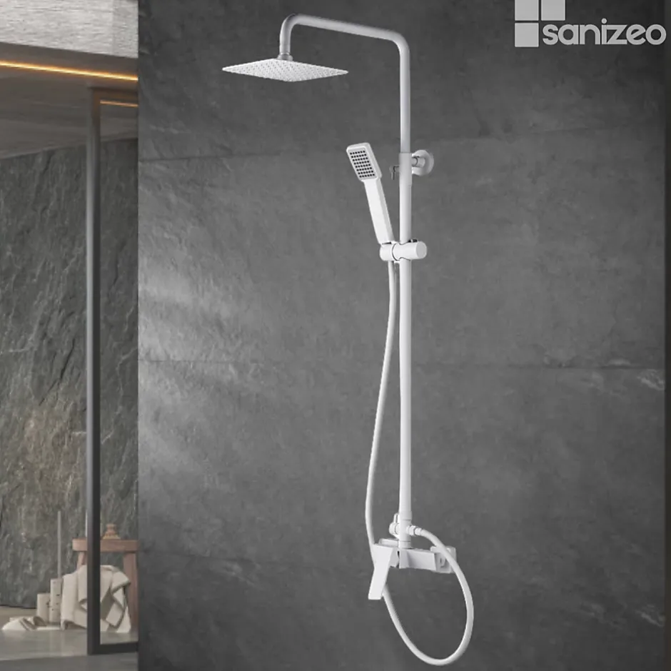 Imex Colonne de Douche Anti-Calcaire Blanc Mat ART BDAR025/BL