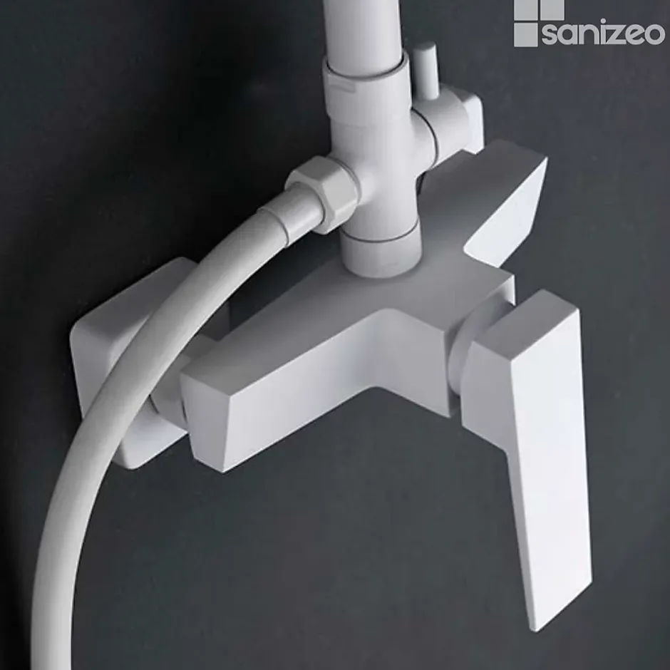 Imex Colonne de Douche Anti-Calcaire Blanc Mat ART BDAR025/BL
