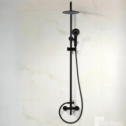 Imex Colonne de Douche Anti-Calcaire Noir Mat ROMA BDR001/NG