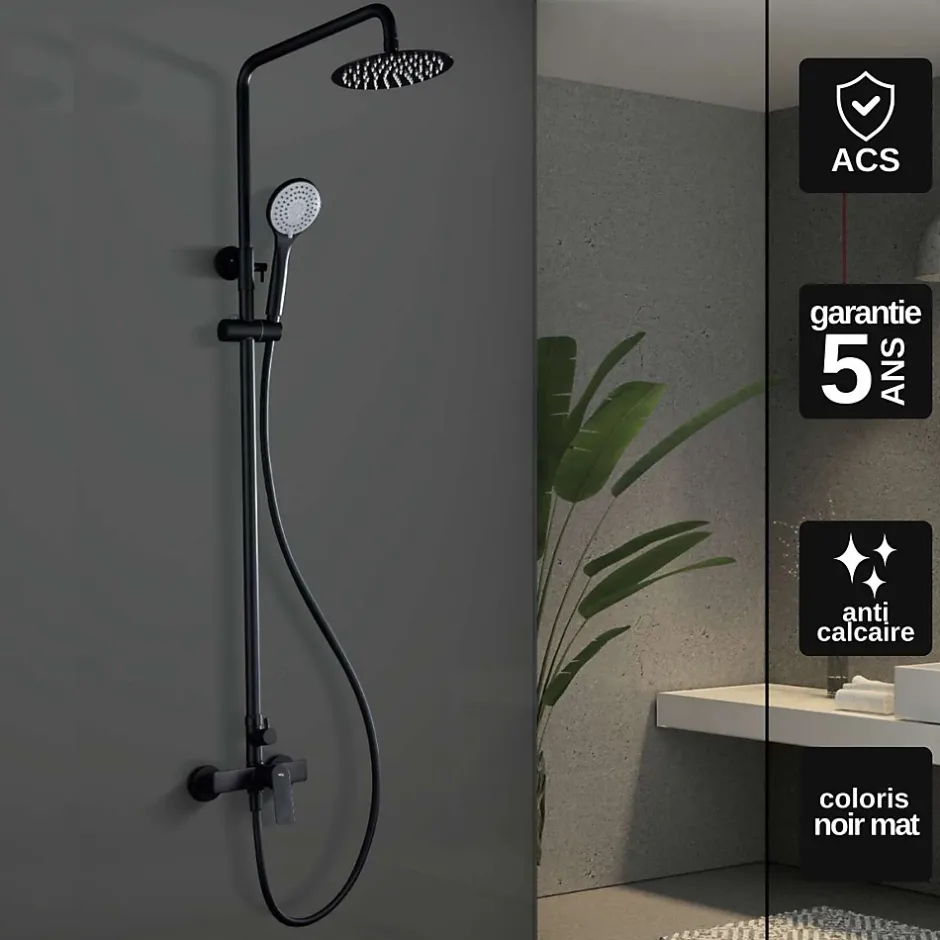Imex Colonne de Douche Anti-Calcaire Chrome LUXOR BDX023/NG
