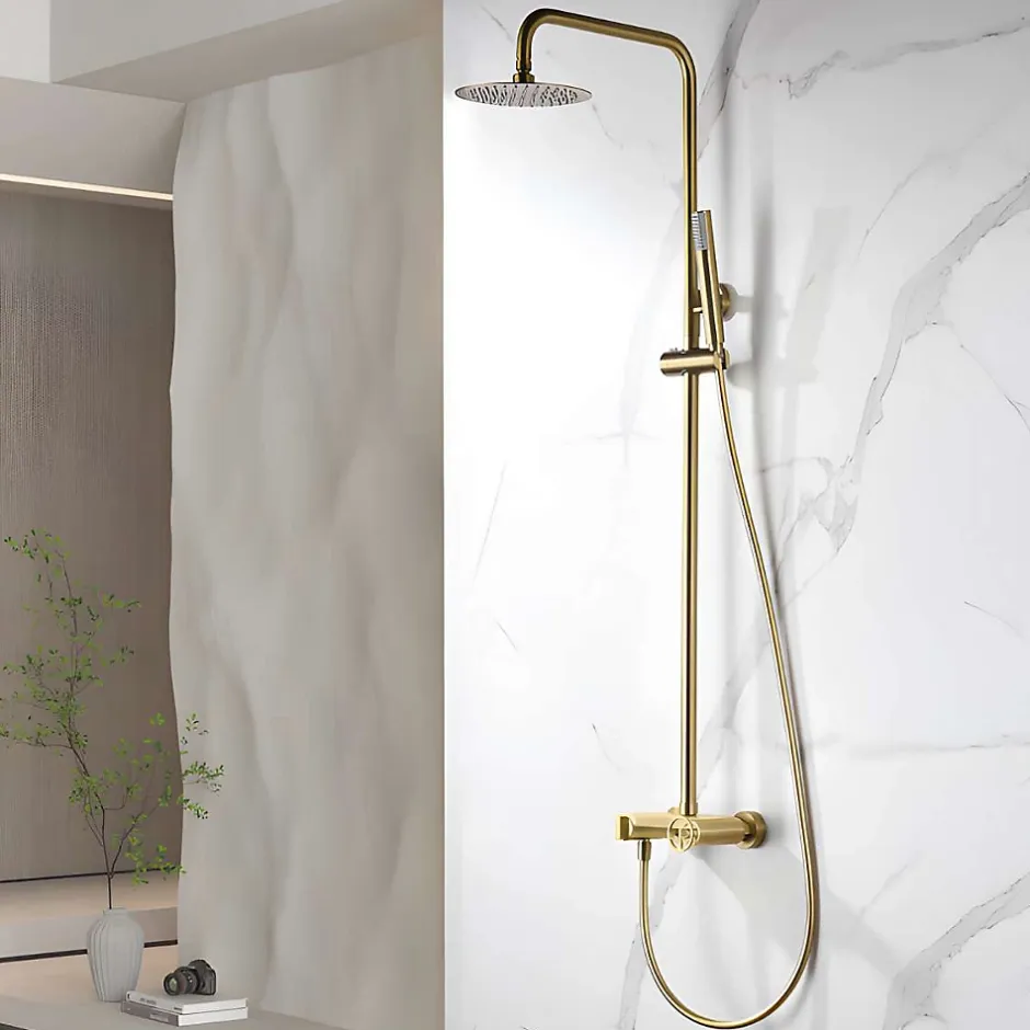 Imex Colonne de Douche Anti-Calcaire Or Brossé OLIMPO BDC033/OC