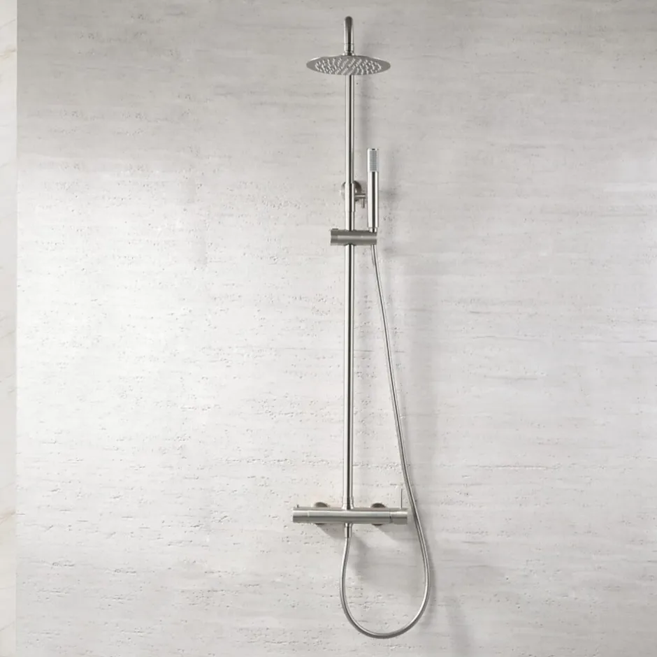 Imex Colonne de Douche Anti-Calcaire Niquel Brossé MONZA BDM039/NQ* Colonne De Douche Mécanique