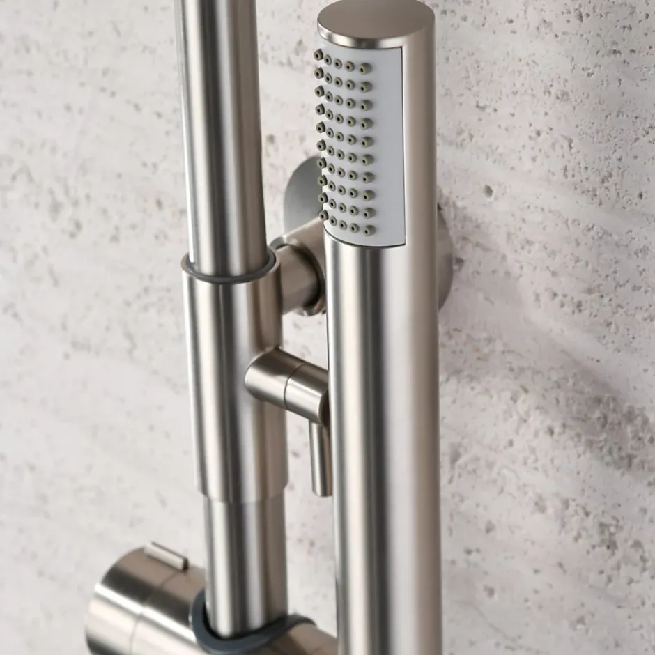Imex Colonne de Douche Anti-Calcaire Niquel Brossé MONZA BDM039/NQ* Colonne De Douche Mécanique